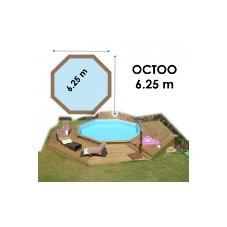 OCTOO 6,25m x 1,33m Margelles en bois exotique