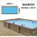 QUARTOO L5,00m x l3,00m x H133 Margelles en bois exotique