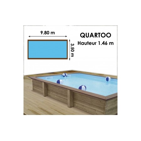 QUARTOO l 350 L 980 H 146 Margelles en bois exotique