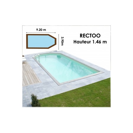 RECTOO L9,20m x l3,90 x H1,46 Margelles en bois exotique